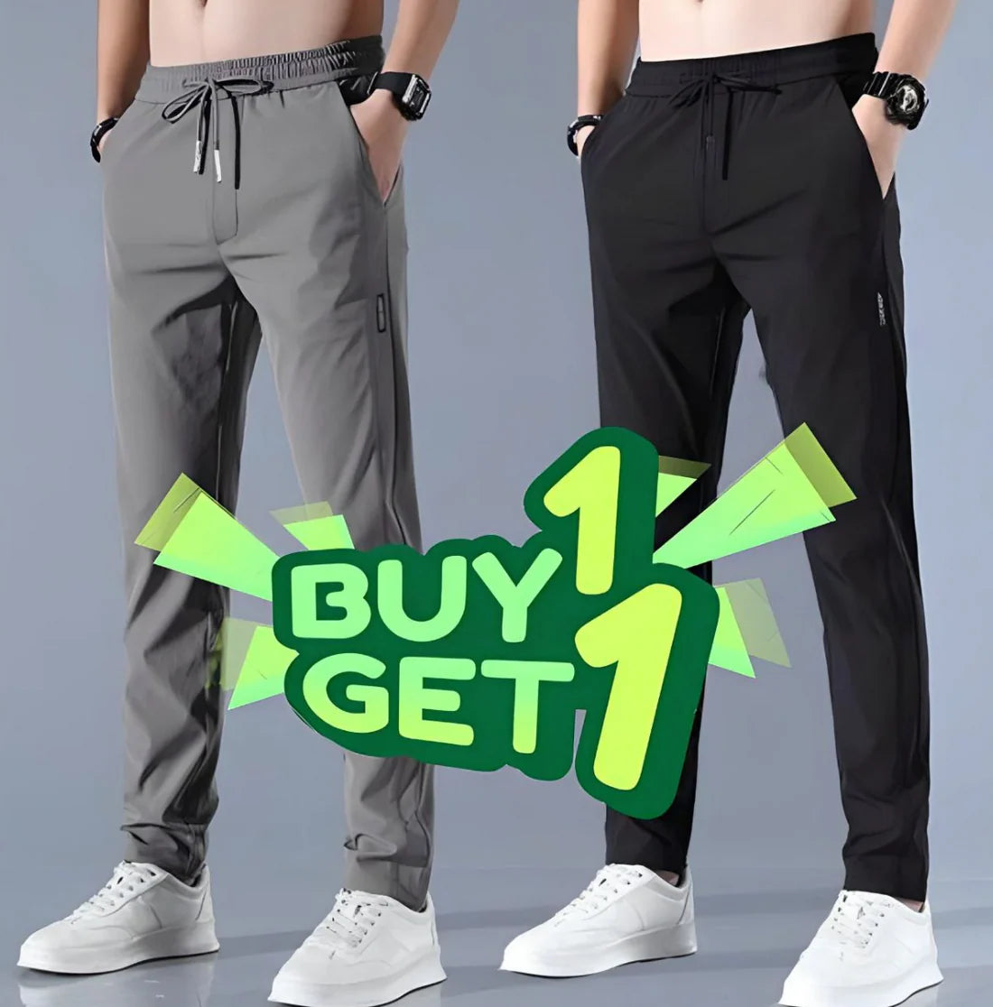 Men's Lycra Track Pants (Buy 1 Get 1 Free)